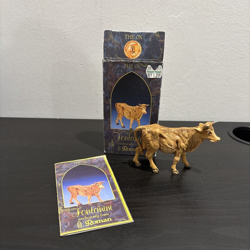 FONTANINI Nativity Heirloom Collection THE OX -Standing 1992 52430 W/ Box & Card
